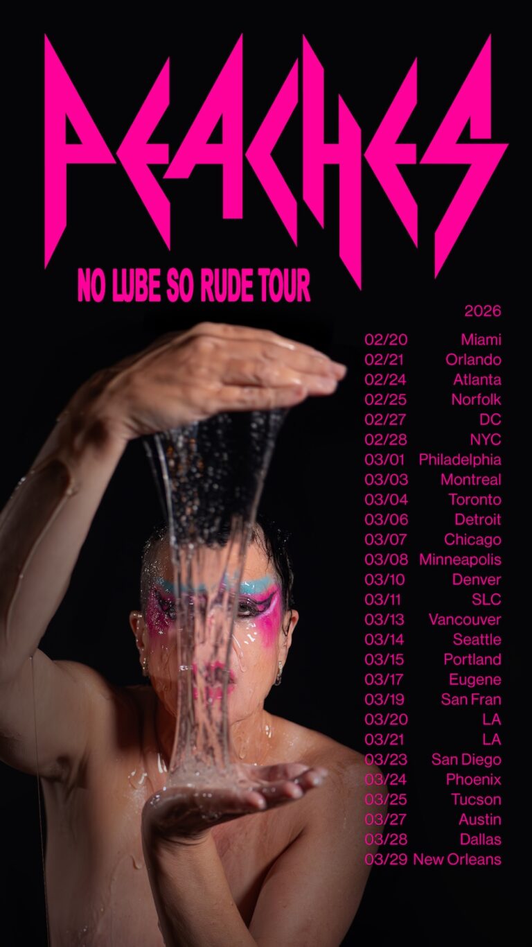 Peaches готовится к возвращению с новым альбомом «No Lube So Rude» и туром 2026 года