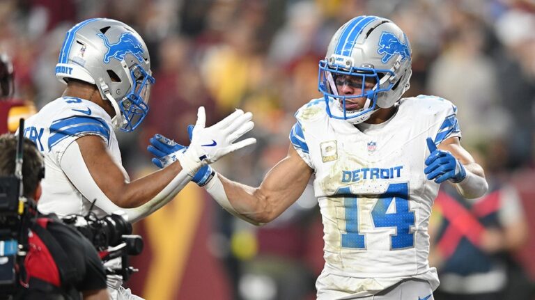 Амон-Ра Ста Браун из Detroit Lions исполнил танец Трампа в честь забитого тачдауна