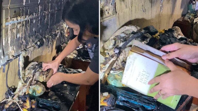 Семья потеряла почти всё в пожаре, но их Библия осталась почти нетронутой — удивительное чудо в Филиппинах