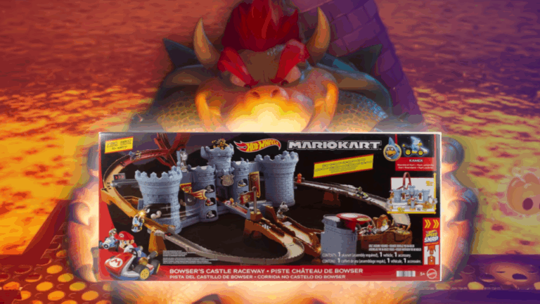 Самая низкая цена на игрушечную трассу Hot Wheels Mario Kart Bowser’s Castle на Amazon — выгодное предложение перед Новым годом