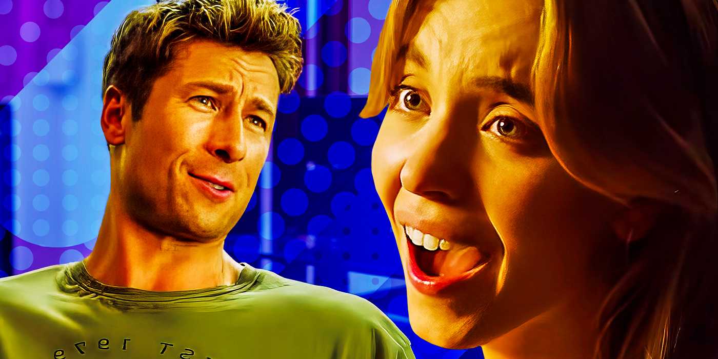 Глен Поуэл в роли Бена и Сидни Свинь в роли Би в "Anyone But You"