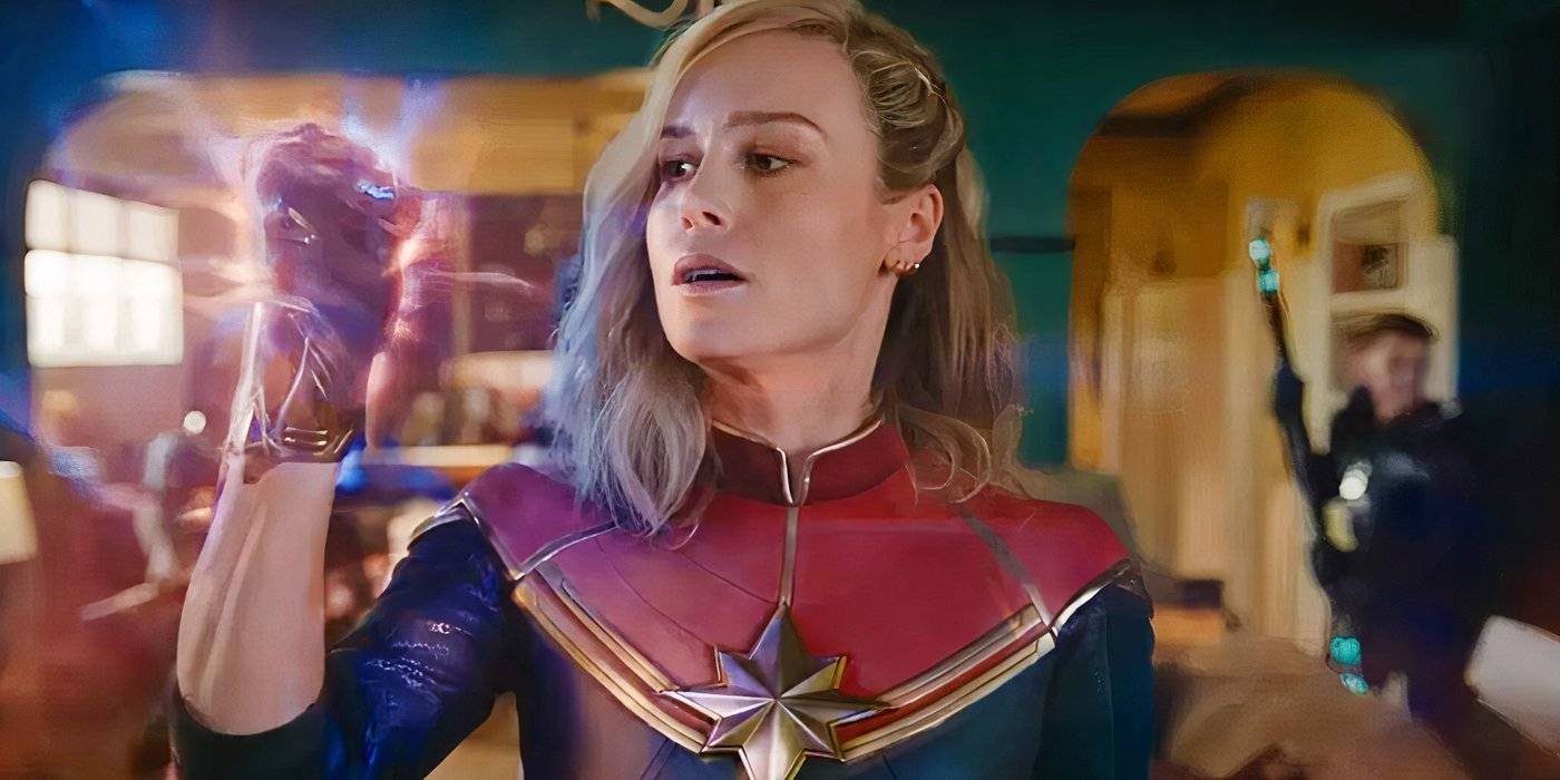 Капитан Марвел использует свои силы в "The Marvels"