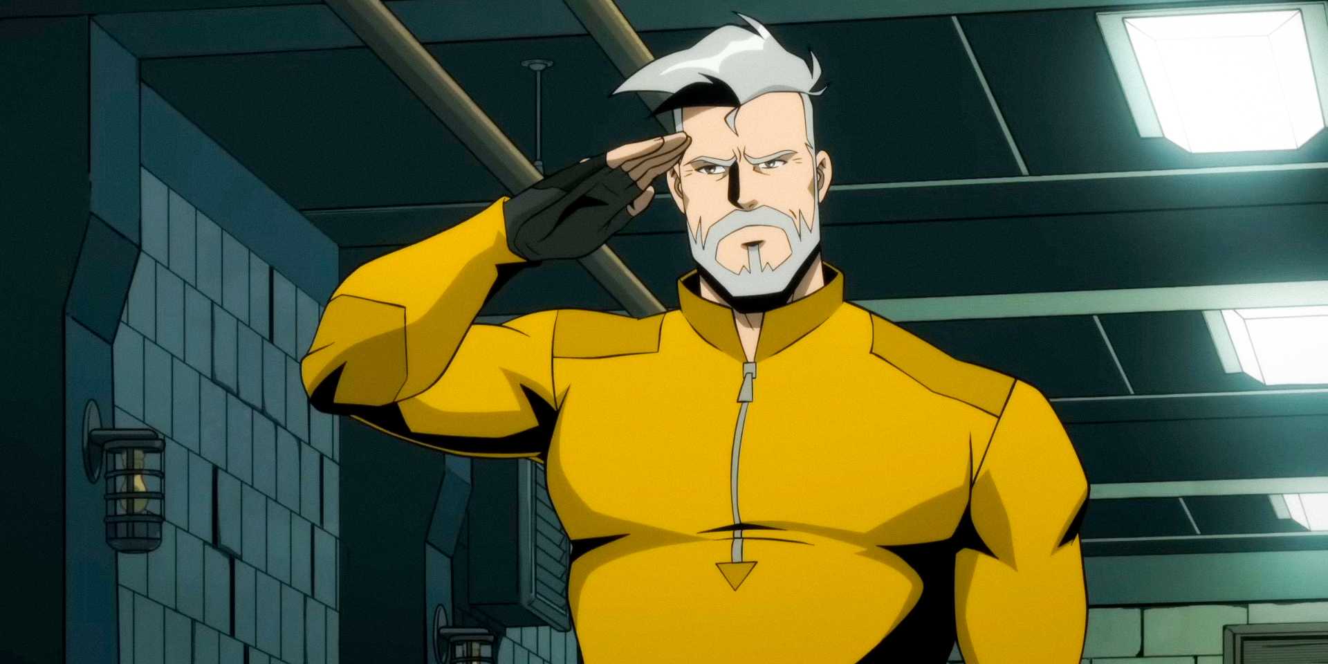 Рик Флаг-старший, отдающий воинский привет в Официальном тизер-трейлере Creature Commandos (2024)