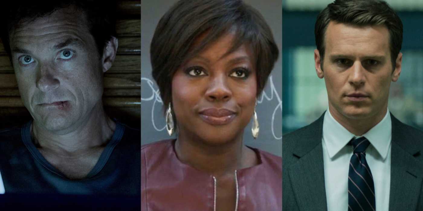Изображение с Jason Bateman, Viola Davis и Jonathan Groff в их ролях в криминальных сериалах Ozark, How to Get Away With Murder и Mindhunter