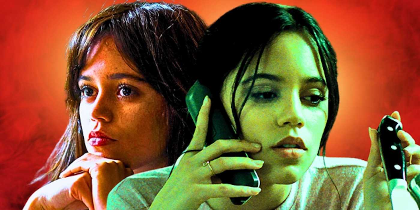 Кастомное изображение персонажей Дженны Ортеги из "Крик 2022" и "Девочка, которая умеет", созданное пользователем