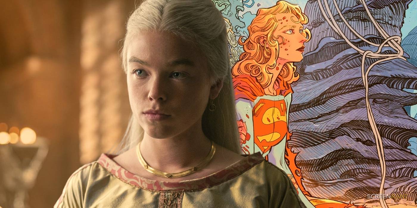 Мили Алкок из "Дома Дракона" с Супергерл справа