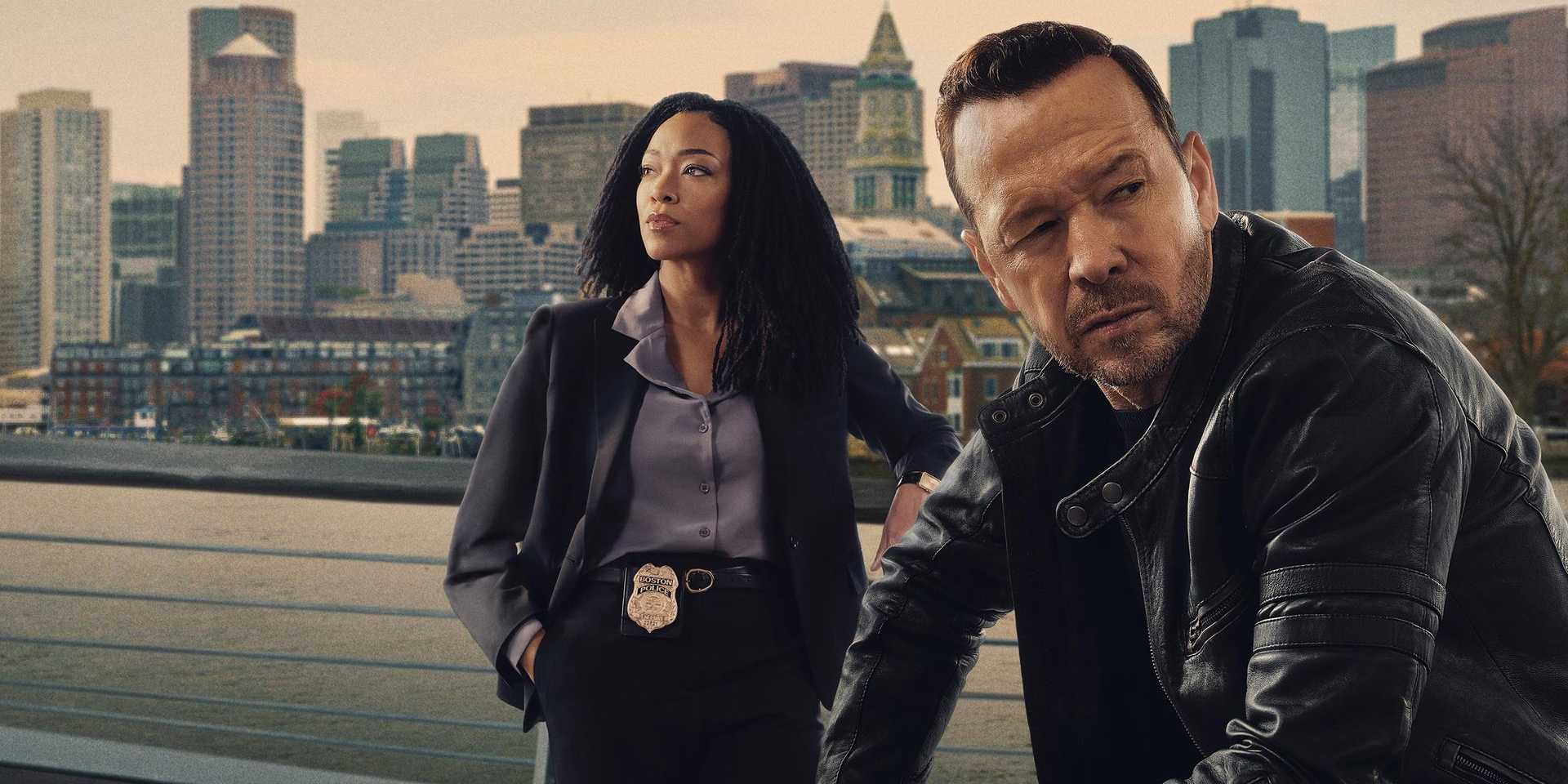 Донни Уолберг и Сонеква Мартин-Грин в ключевом кадре для "Boston Blue"