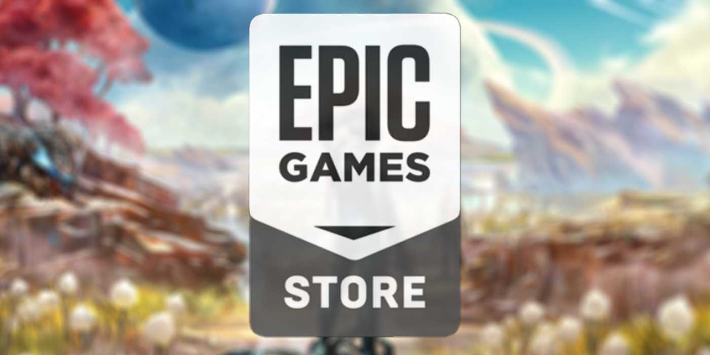 Размытый фон из игры Outer Worlds, поэтому сложно идентифицировать его с логотипом Epic Games