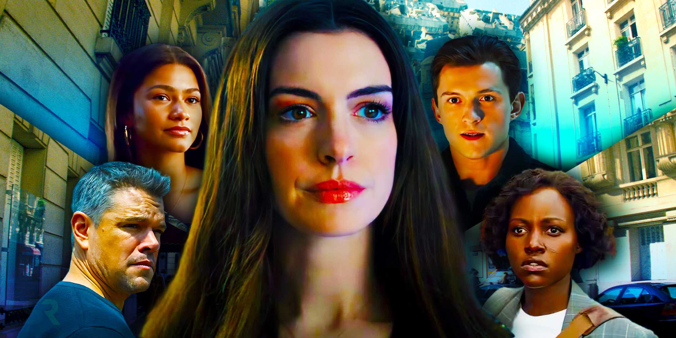 Энн Хэтэуэй, Мэтт Деймон, Лупита Нионго, Зендая и Том Холланд