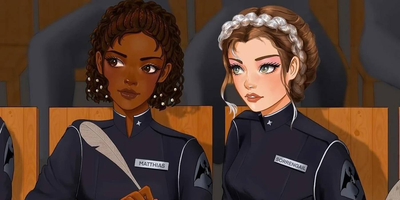 Фан-арт Рианнон и Виолет из Fourth Wing