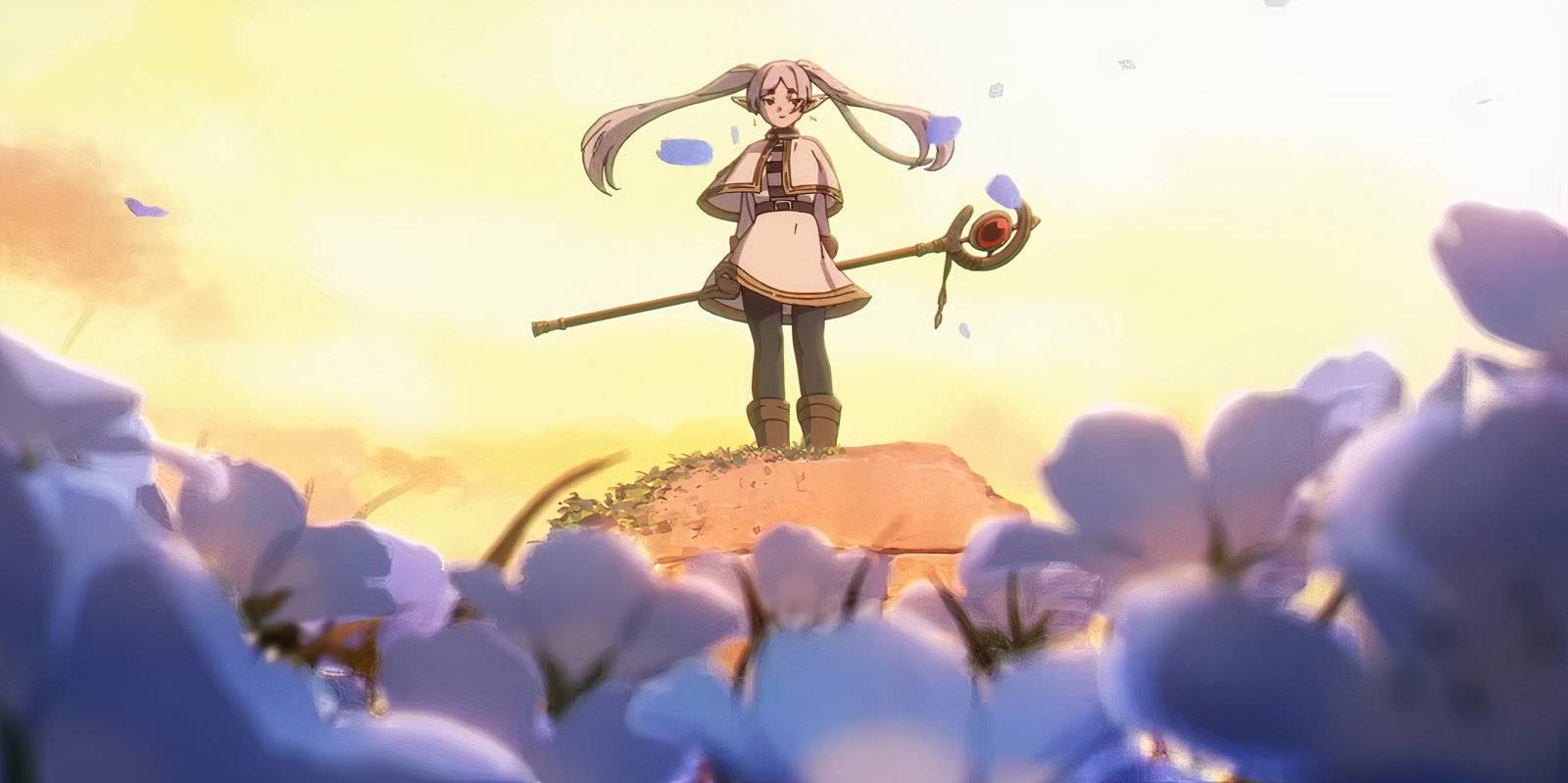 Frieren поле цветов "Blue Moon Weed"