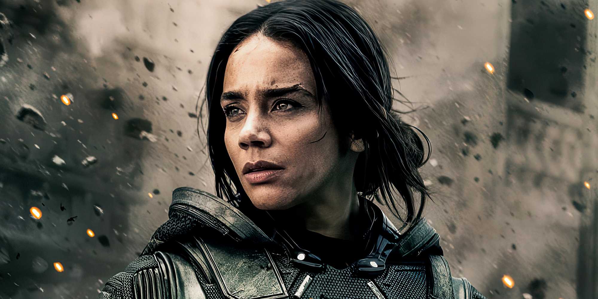 Ава Старр (Призрак), сыгранная Ханной Джон-Кемен, смотрит вдаль в Thunderbolts