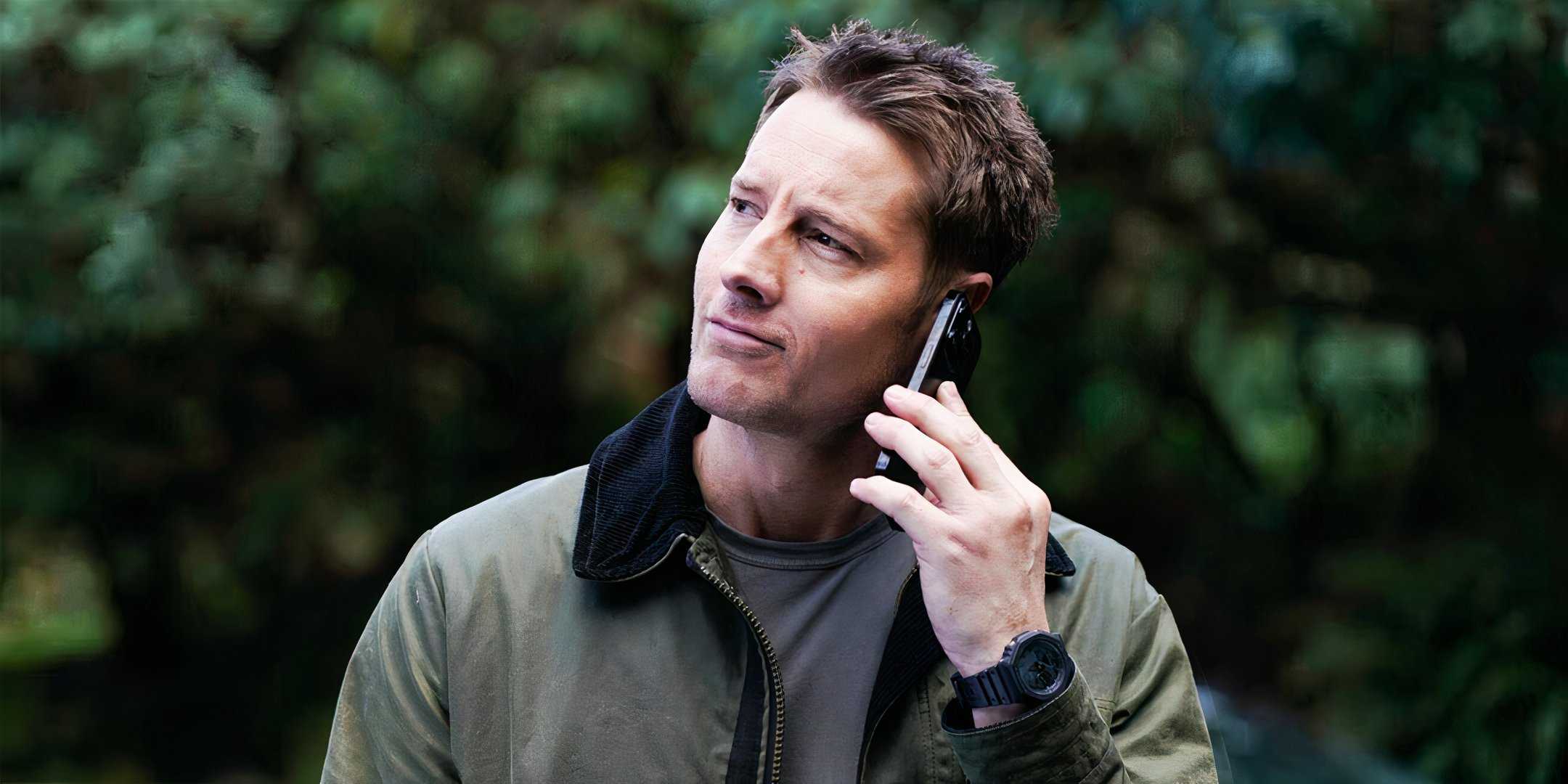 Колтер Шоу (Джастин Хартли) разговаривает по телефону в 2 сезоне "Трекера"