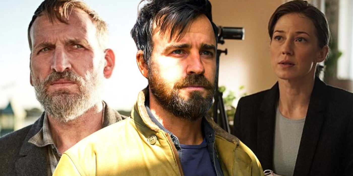 Коллаж с изображением Мэтта, Кевина и Норы из The Leftovers