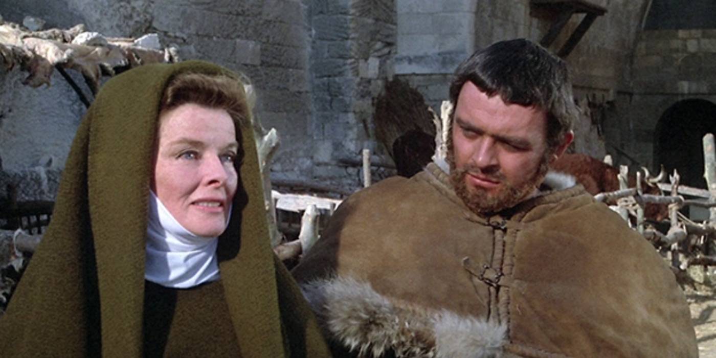 Элеонора из Аквитании (Катрин Донав) и Ричард (Энтони Хопкинс) в "Льве зимой".