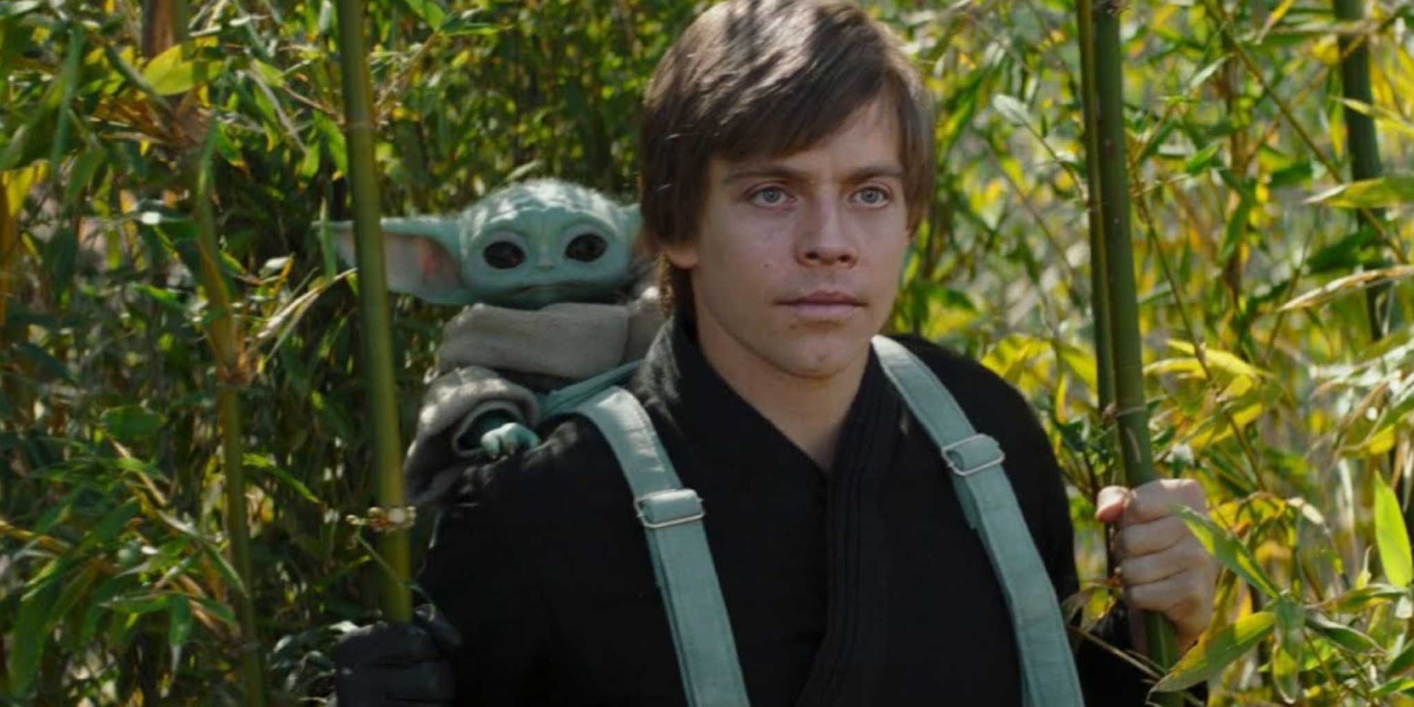 Лука Скайуокер и Груга в "Книге Боба Фетта", Груга на спине Луки