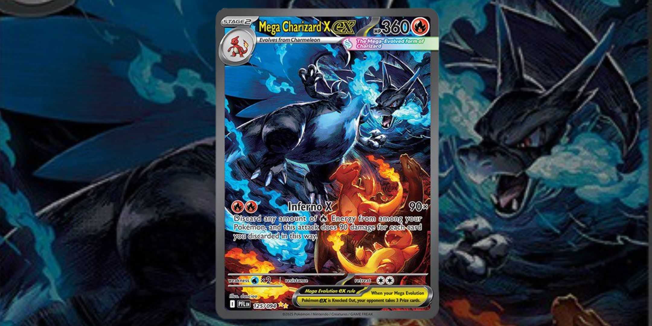 Mega Charizard X ex карта 125 из Pokemon Phantasmal Flames