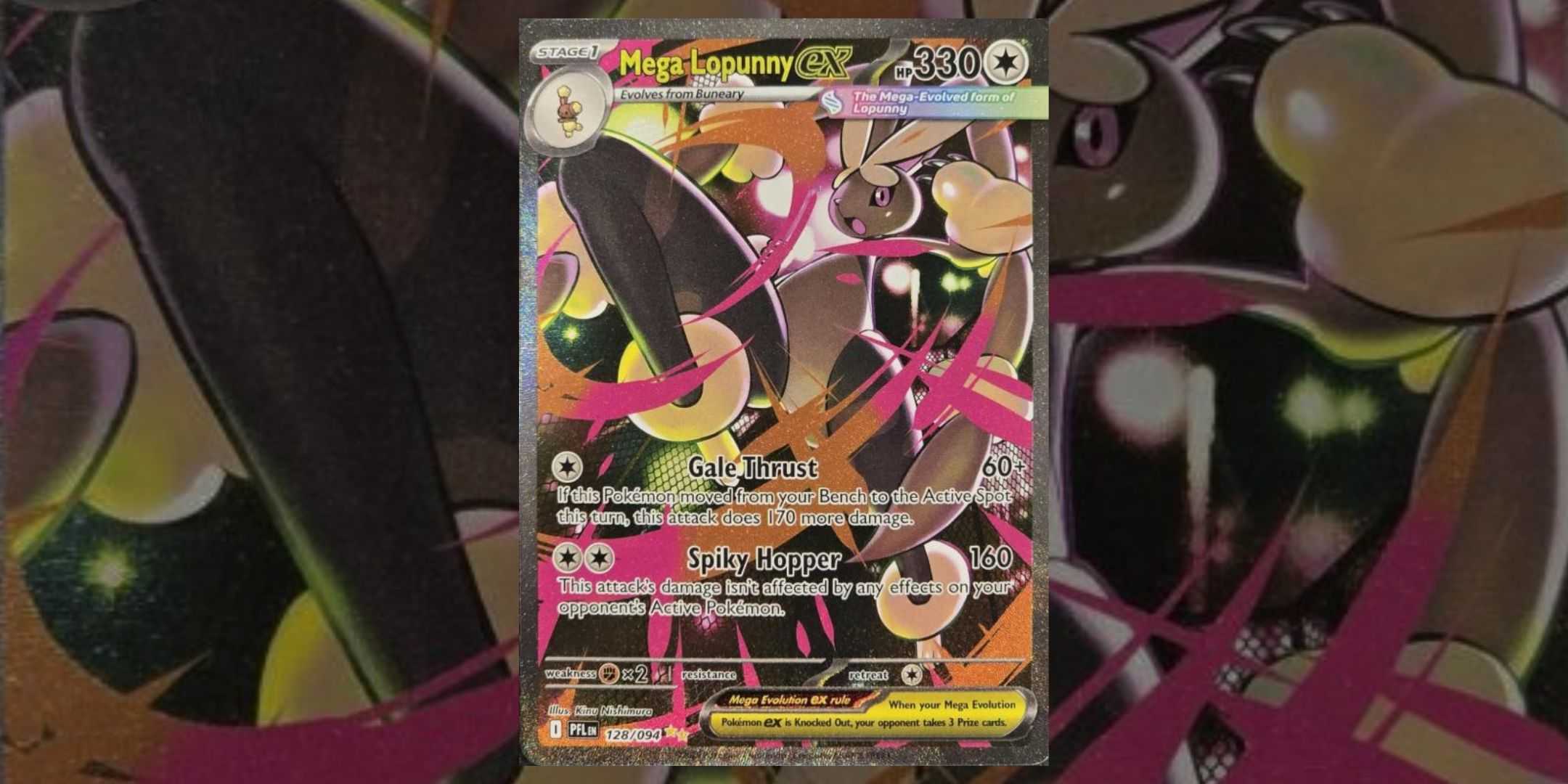 Mega Lopunny ex карта 128 из Pokemon Phantasmal Flames