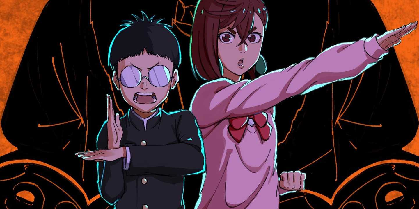 Момо и Окараун из Dandadan, рисунок художника