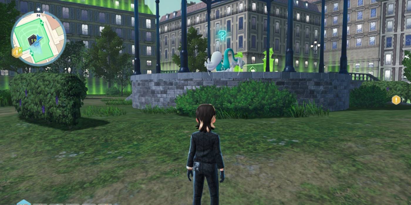 Drampa виден в павильоне в Wild Zone 19 в Pokemon Legends Z-A.