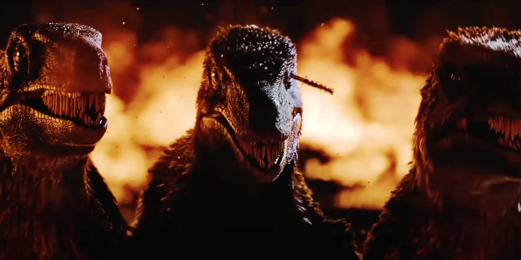 Три велоцираптора, выглядящие угрожающе в *Primitive War*