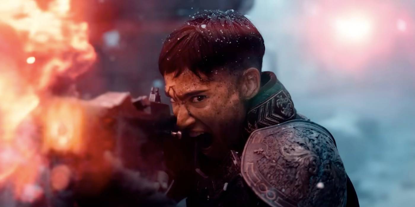 Rebel стреляет из оружия в "Rebel Moon"