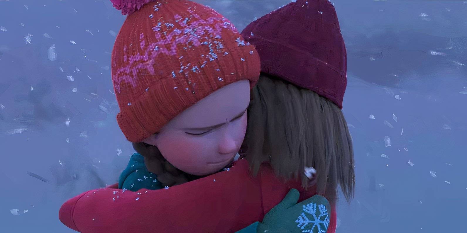 Сэм и Чарли обнимаются в That Christmas