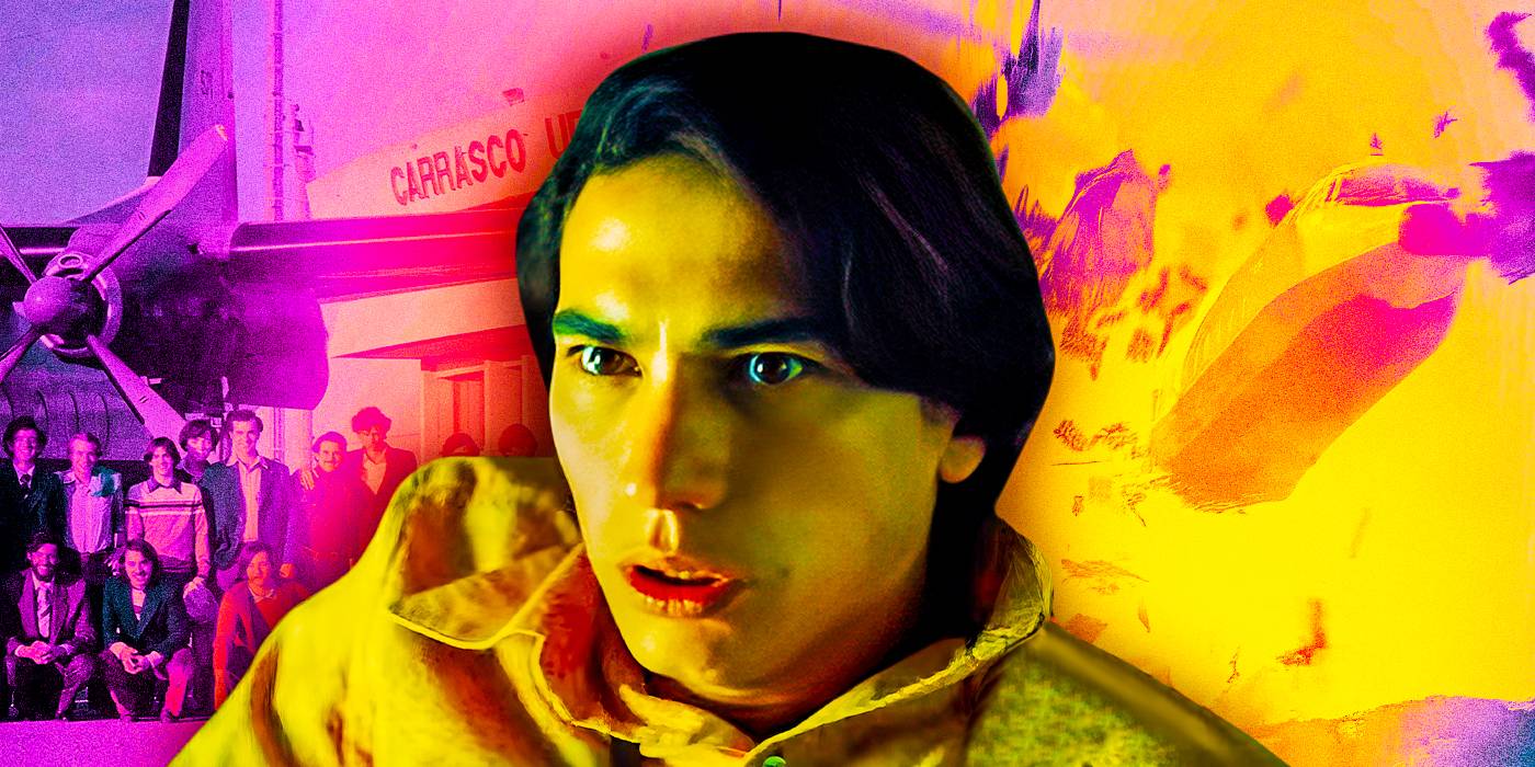 Общество снега: Энцо Вогрниц, Рольдан, перед разными местами съемок