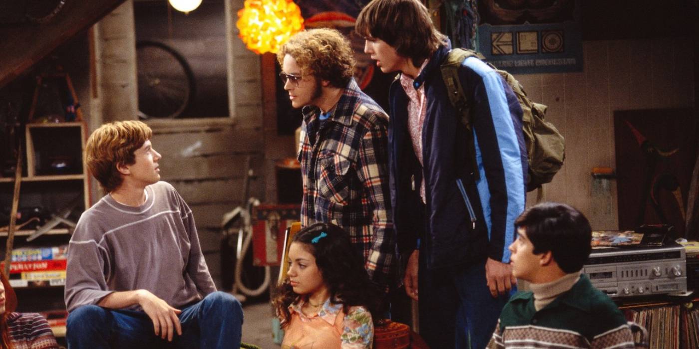 Эрик, Джеки, Хайд, Келсо и Фез в "That '70s Show" Сезон 1