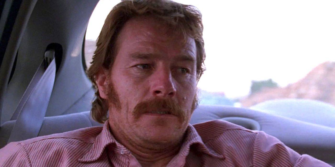 Патрик (Брайан Кранстон) едет в машине и выглядит нервно в The X-Files