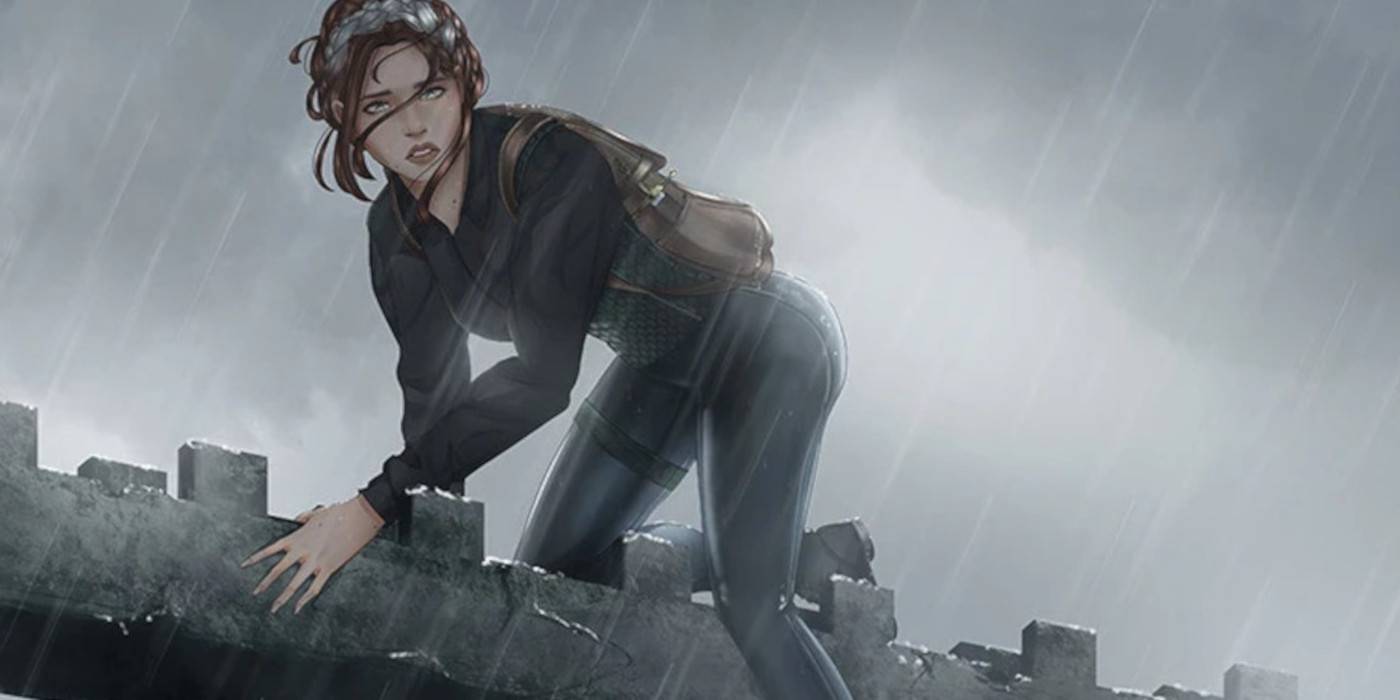 Фан-арт Виолет, пересекающей Паркет в Fourth Wing