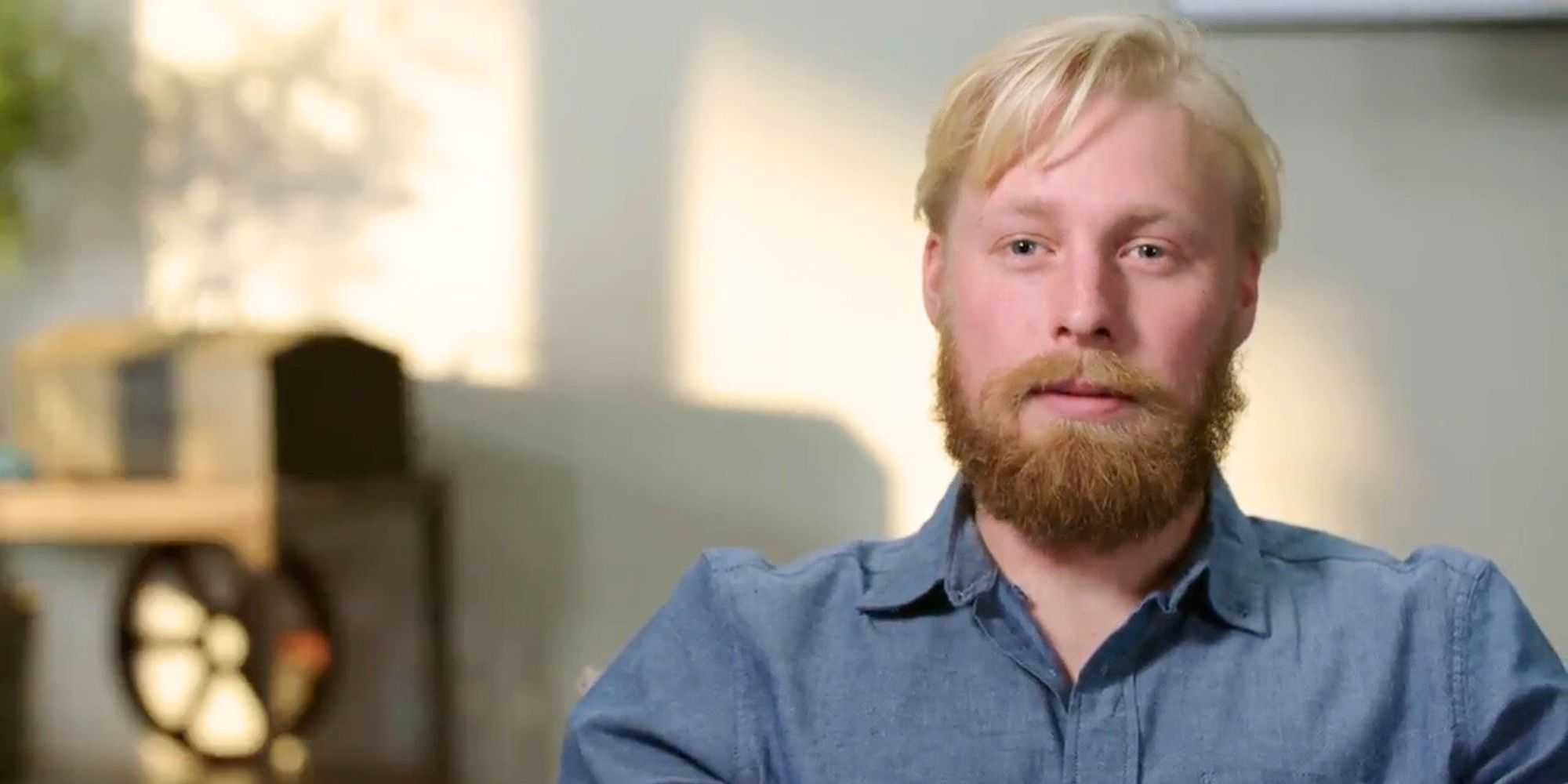 Welcome to Plathville Ethan Plath talking looking stern during interview