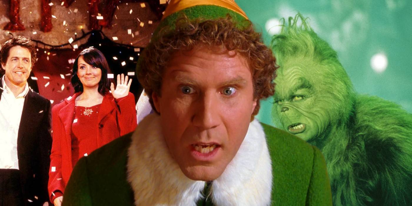 Настраированная картинка Love Actually, Elf и How the Grinch Stole Christmas
