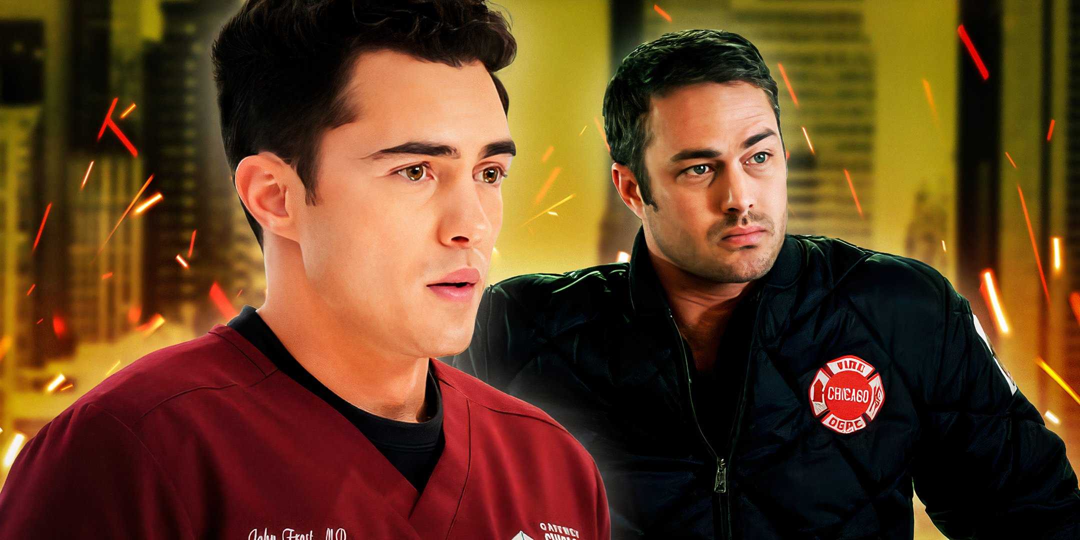 Дэррен Барнет в роли Фроста в "Чикаго: Меди" и Тейлор Кини в роли Северида в "Чикаго: Пожарные" в вселенной "One Chicago".