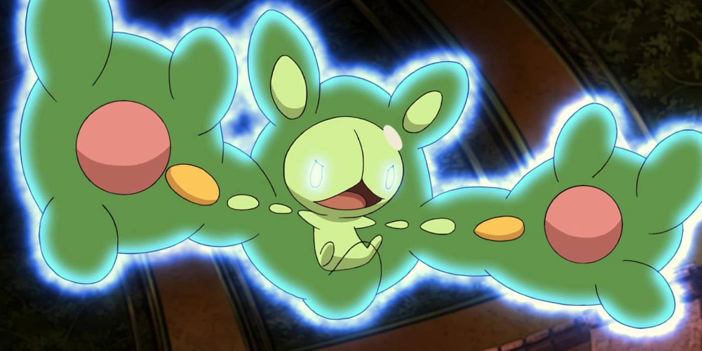Damon's Reuniclus using Psychic in the Pokemon anime.