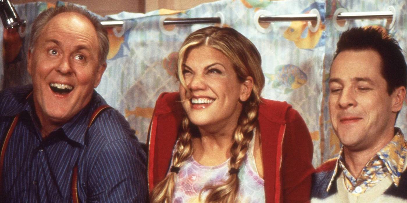 Дик (Джон Лидгоу), Салли (Кристин Джонсон) и Гарри (Френч Стюарт) в "3rd Rock from the Sun"