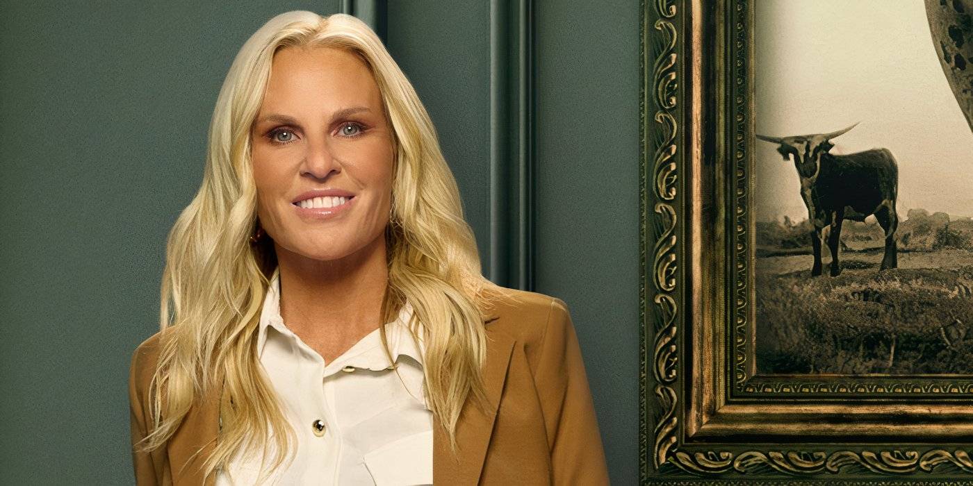 Кристи МакБью из "The McBee Dynasty: Real American Cowboys" позирует в бежевом пиджаке