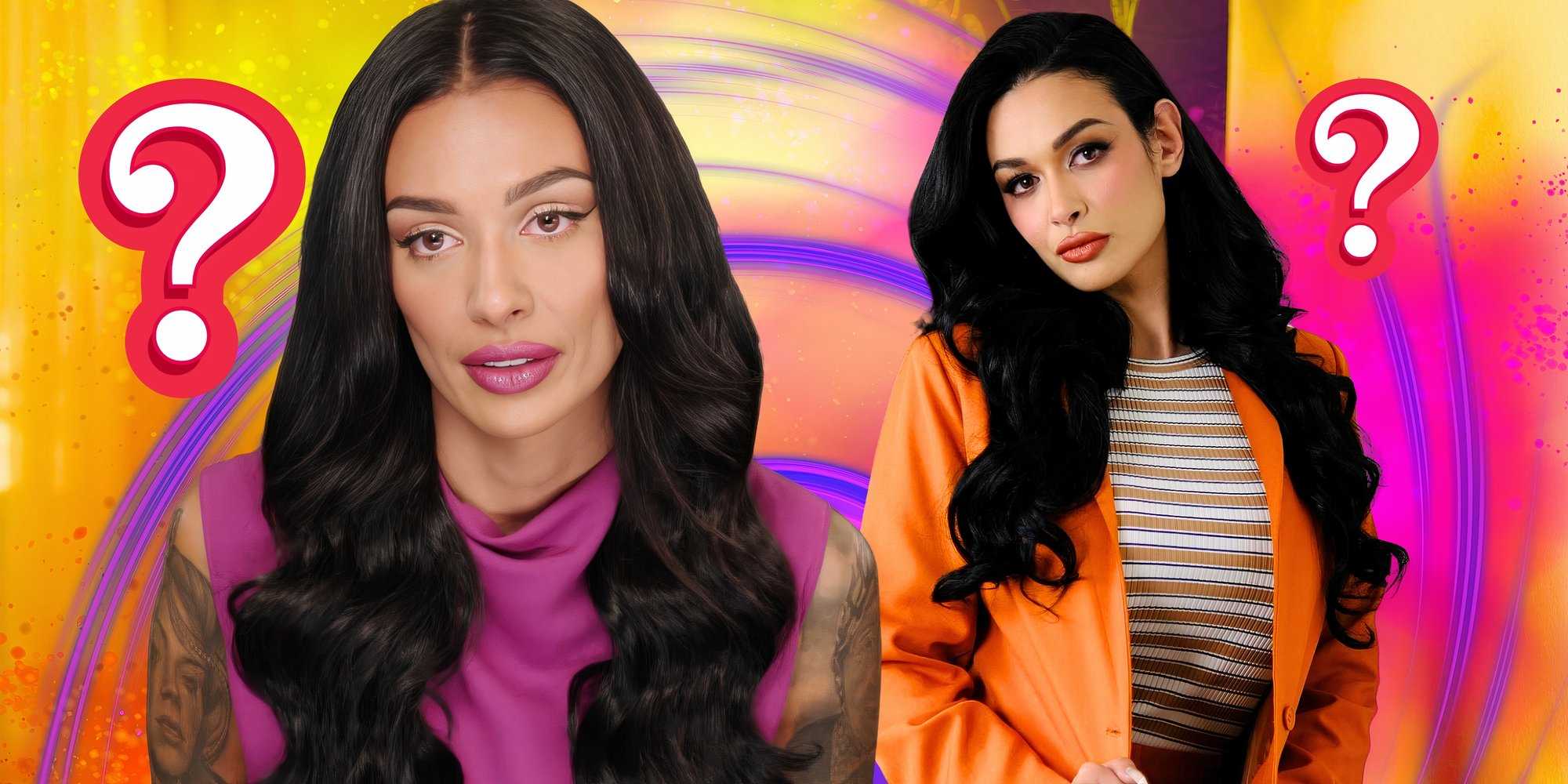 90 Day Fiancé Сезон Амани Джасси разговаривает в интервью и позирует перед преображением с вопросительными знаками