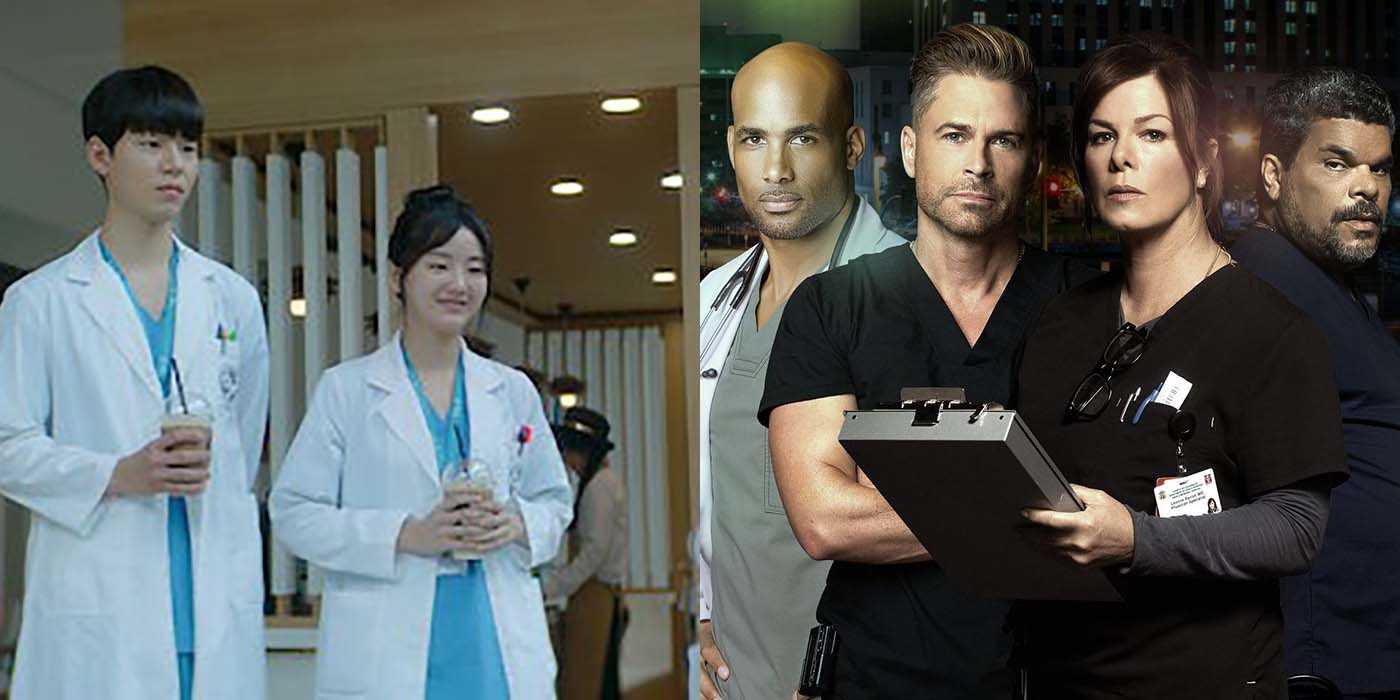 Раздельное изображение из Hospital Playlist и Code Black.