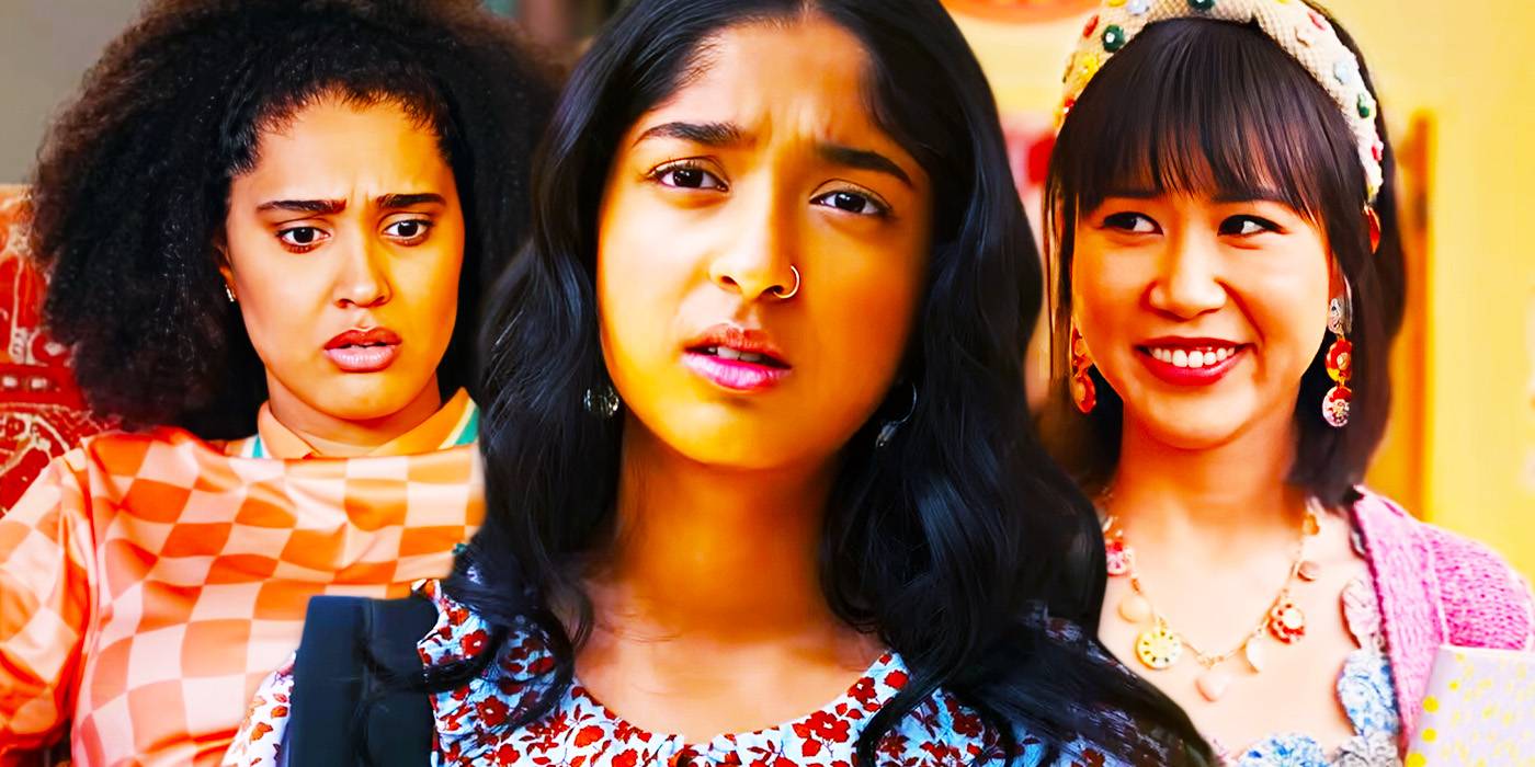 Фабиола, Деви и Элоуэн в "Never Have I Ever" на Netflix.