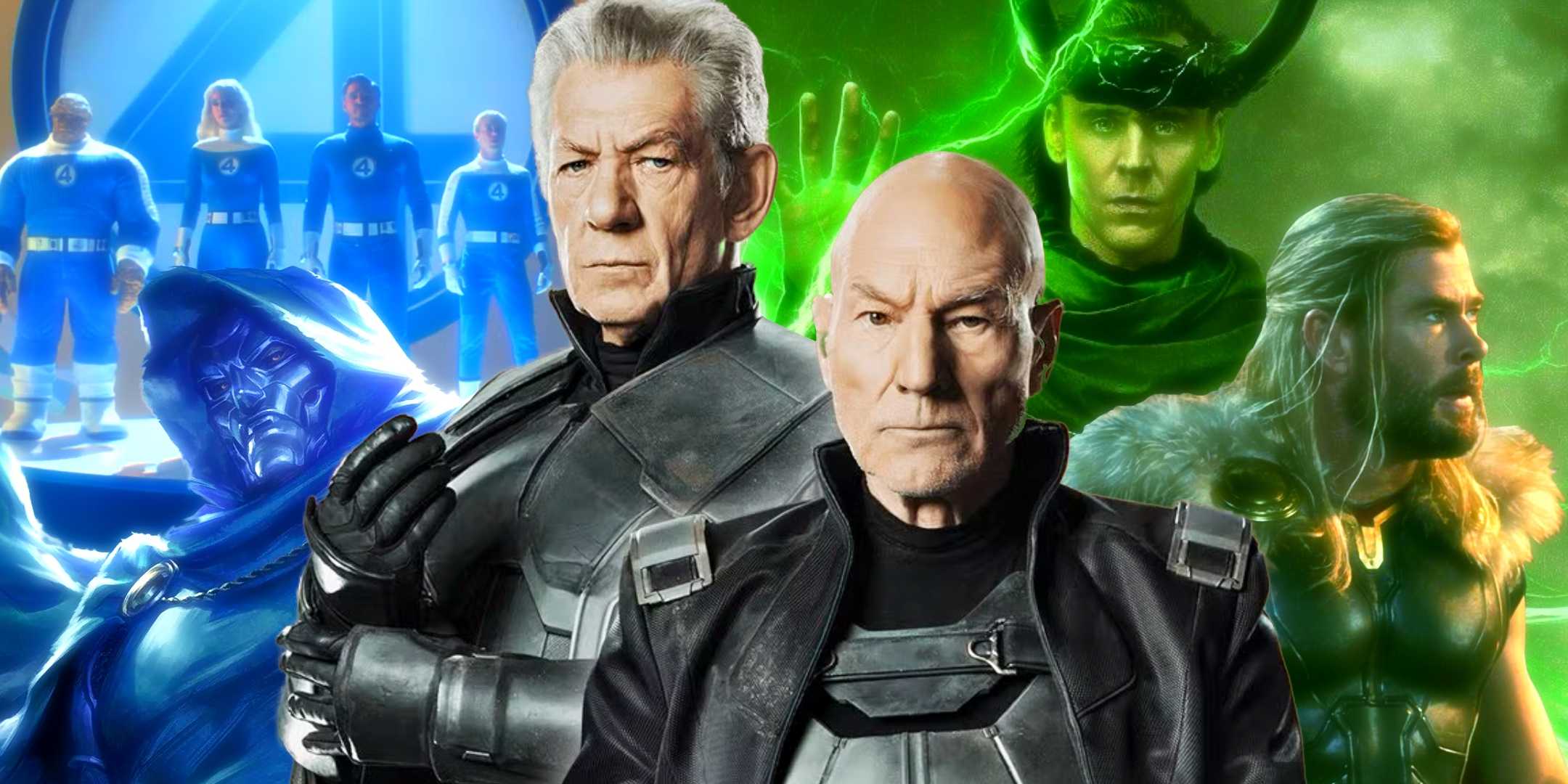 Avengers Doomsday Xavier Magneto Thor Loki Fantastic Four and Doctor Doom Custom MCU Collage Image