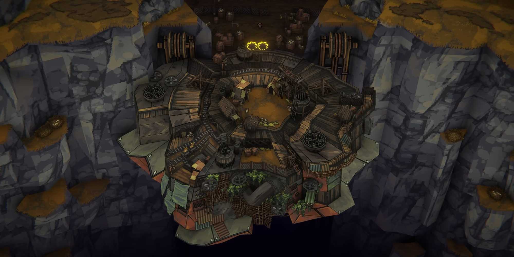 Геймплей строительства базы в Ball x Pit.