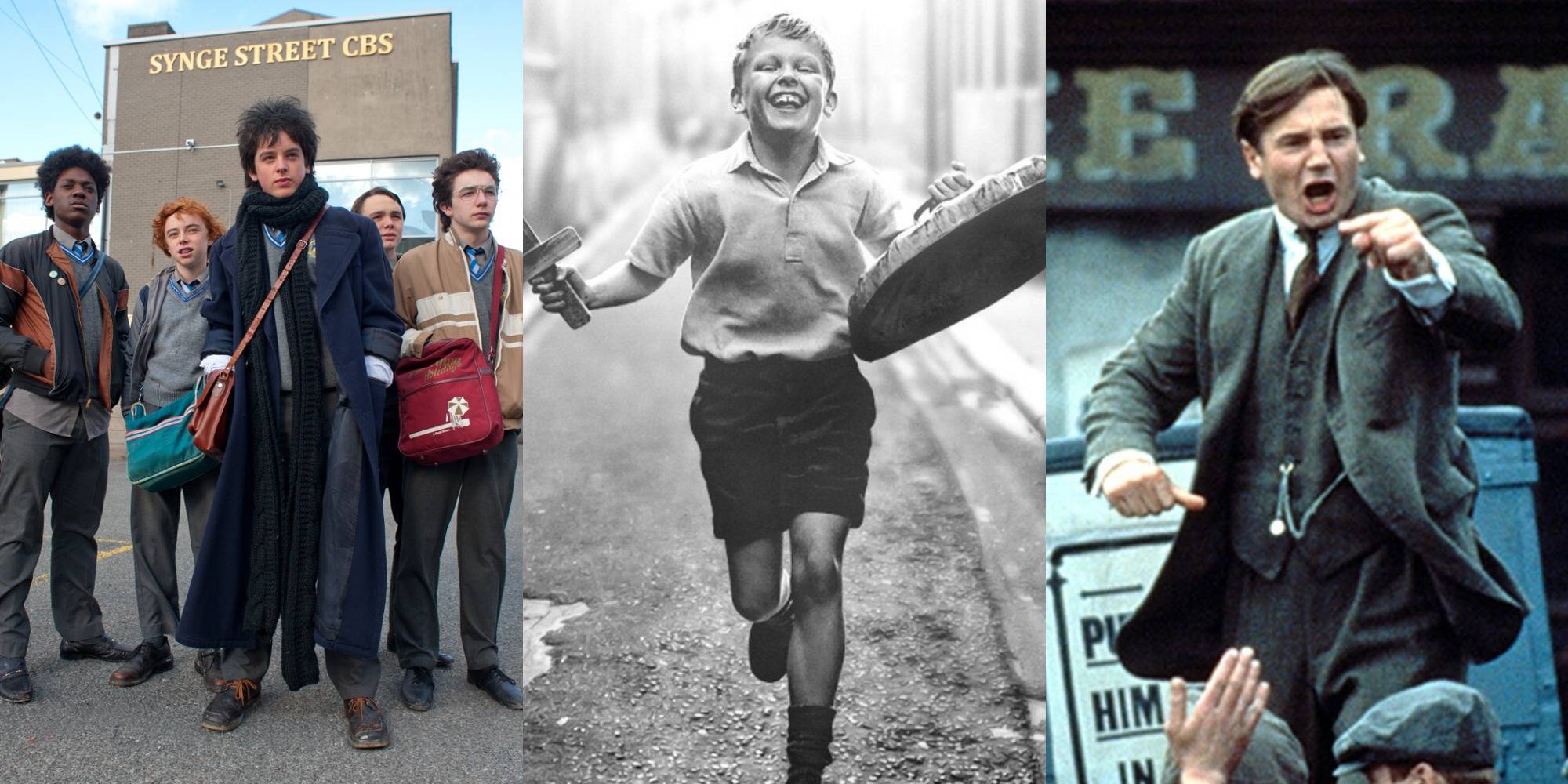 Три кадра из Sing Street, Belfast, и Michael Collins