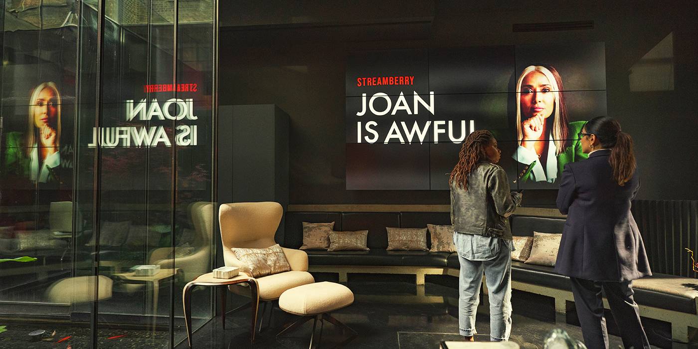 Black Mirror Joan is Awful Streamberry offices