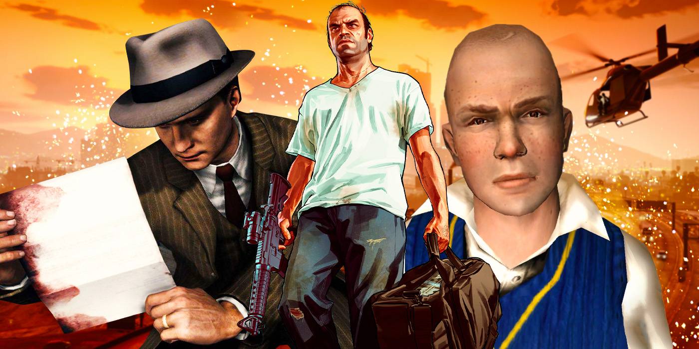 Джимми Хопкинс из Bully, Тревор из Grand Theft Auto 5 и Коул Пэлс из LA Noire.