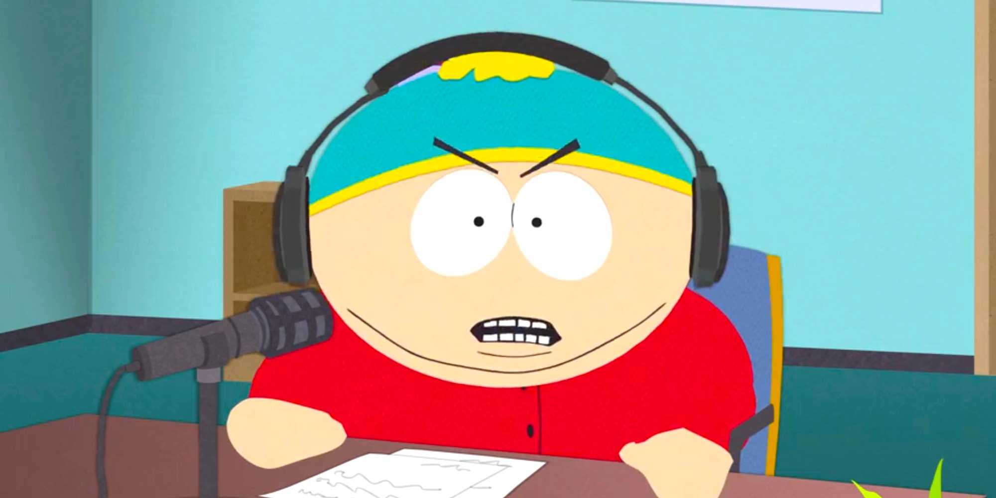 Картман в гневе во время интервью в подкасте Кли, 27-й сезон South Park, эпизод 2