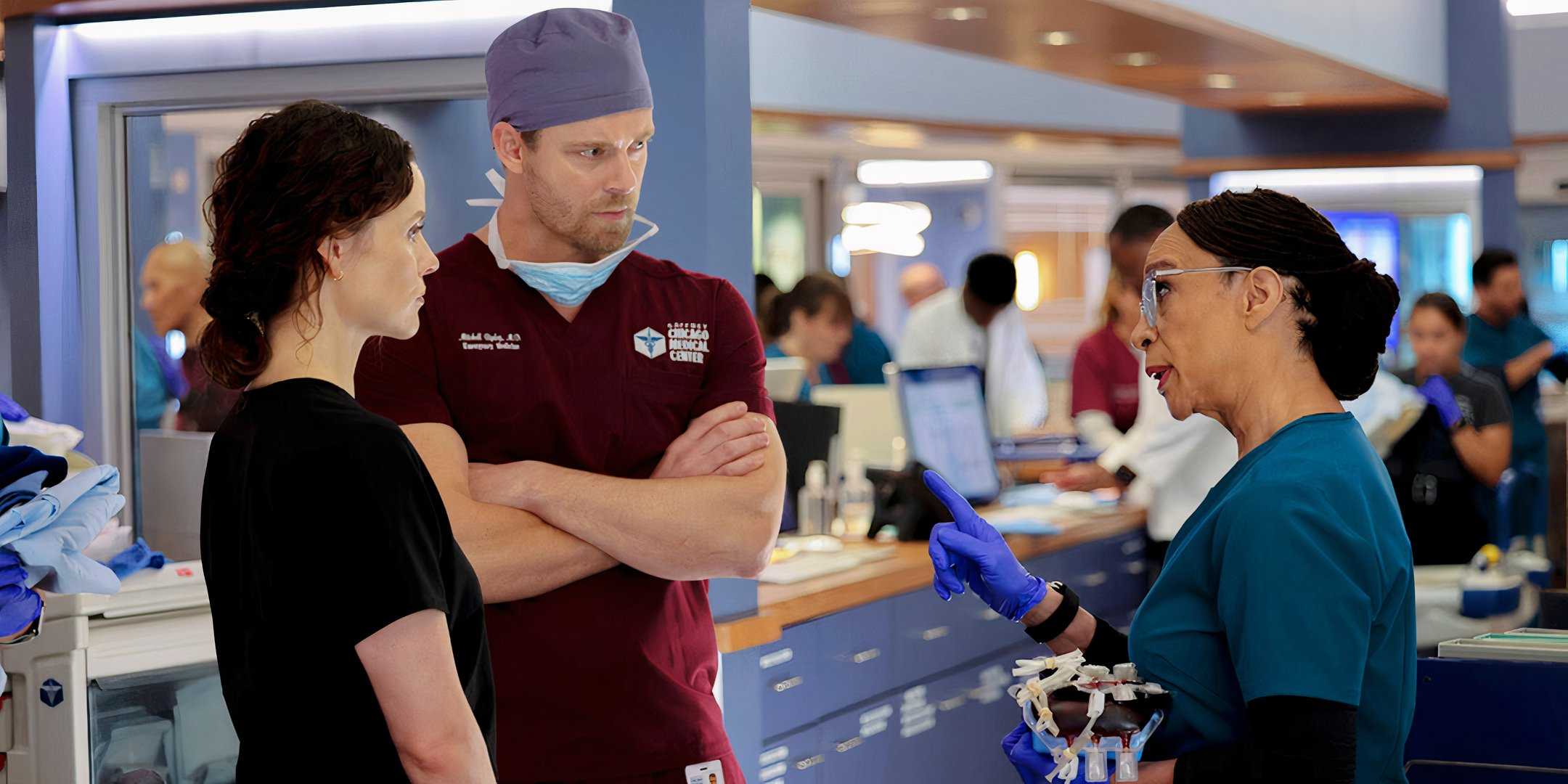 Ленокс, Рипли и Гудвин в 10 сезоне "Chicago Med"