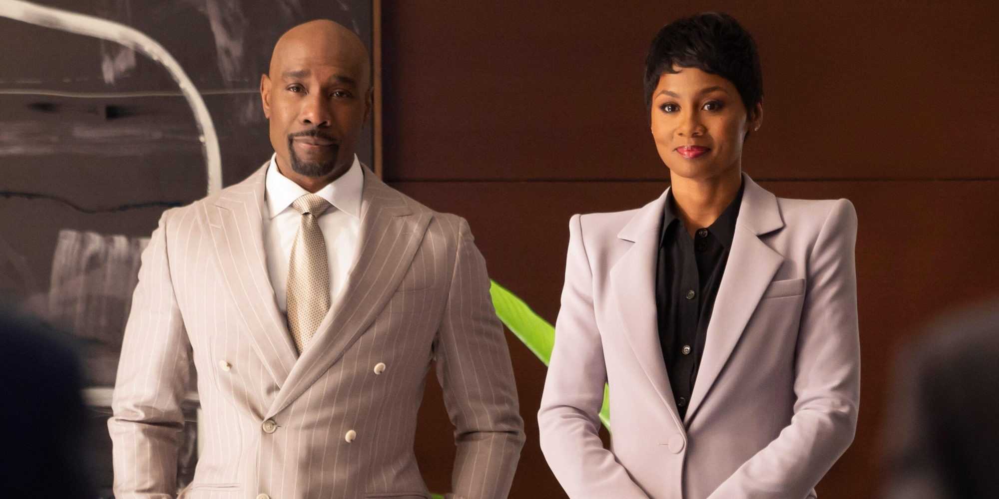 Кори и Джек стоят рядом в красивом офисе в Reasonable Doubt