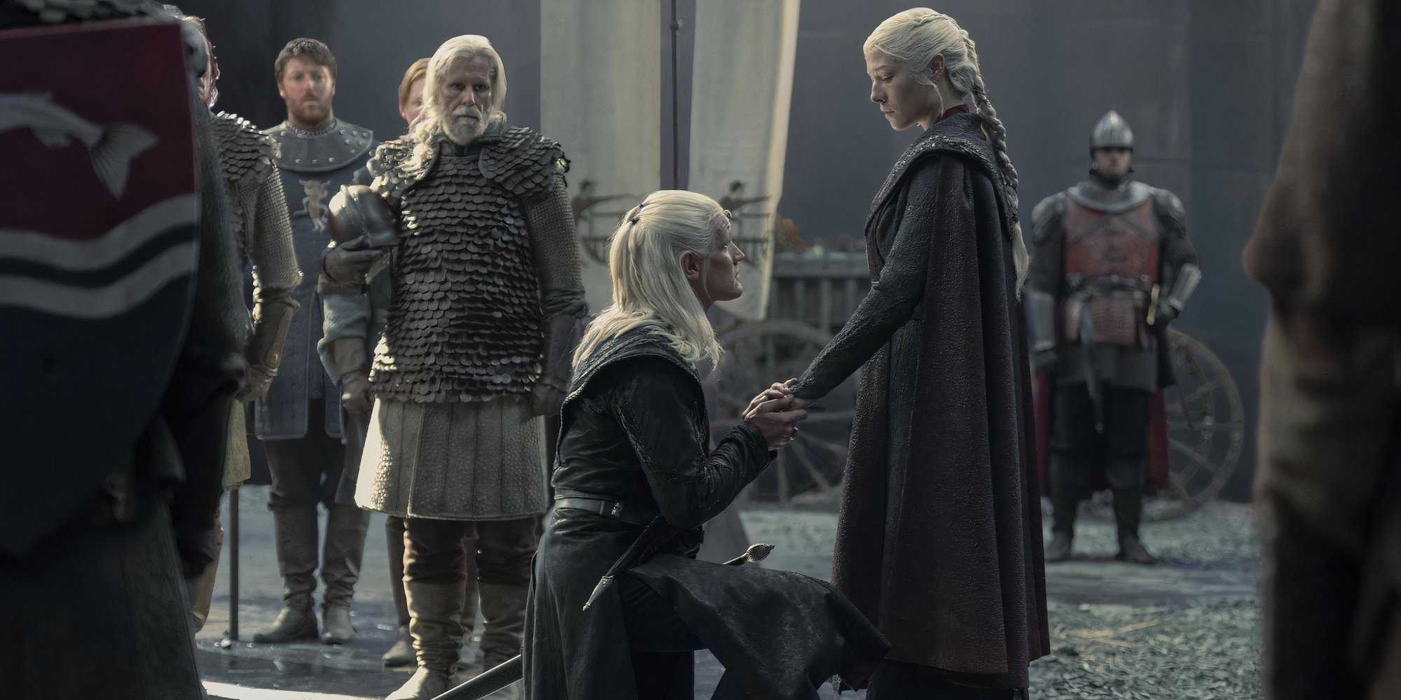 Деймон умоляет свою армию у Реньры в финале 2 сезона "Дракона"