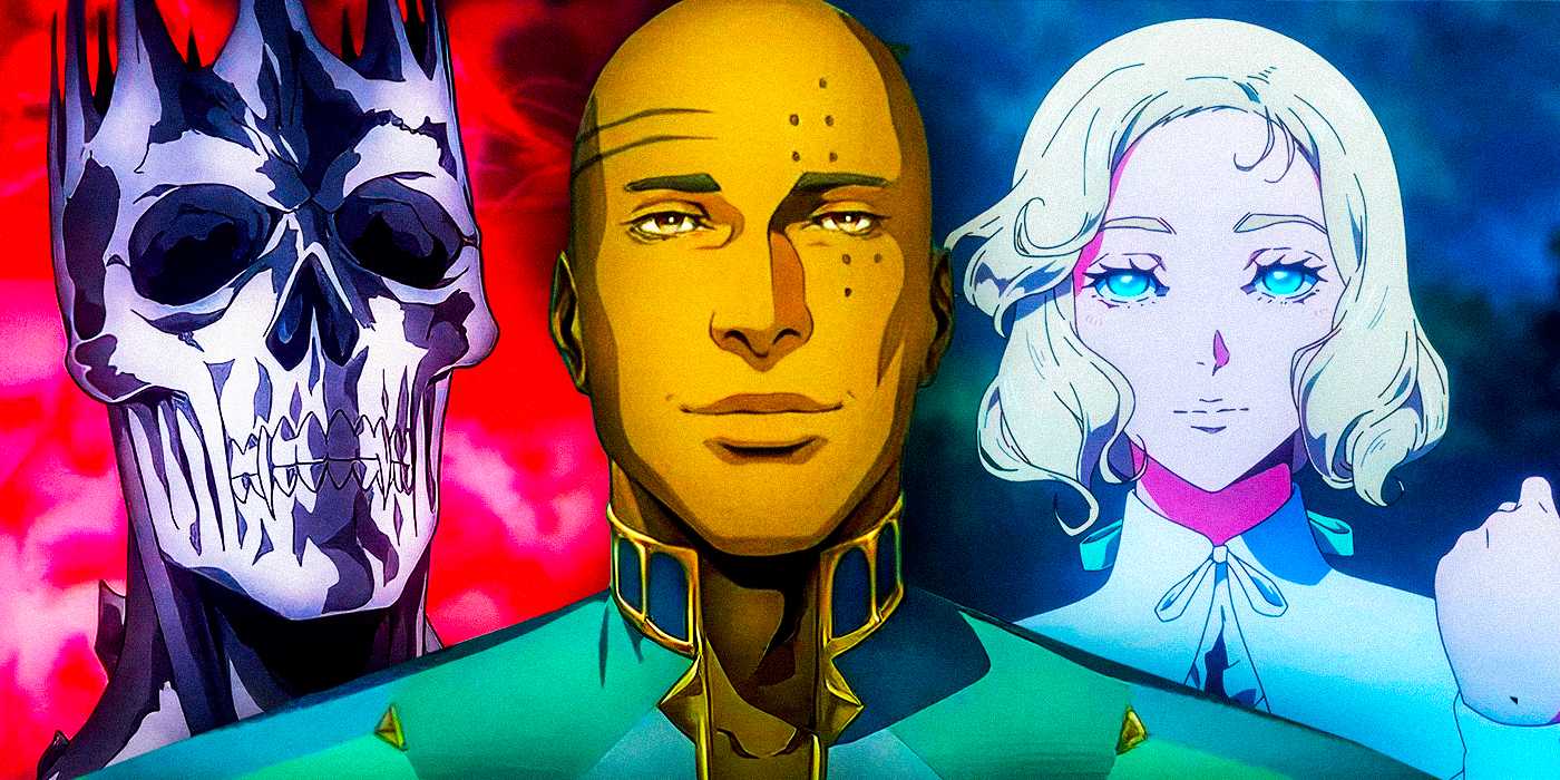 Коллаж из персонажей Смерть, Исаак и Мария Ренар из "Castlevania"